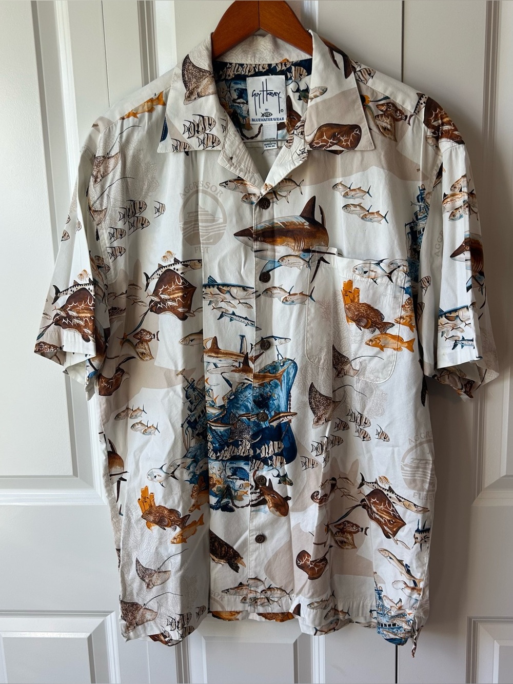 🦈 Guy Harvey Bluewater Wear Shirt — Men’s Large 🎣
